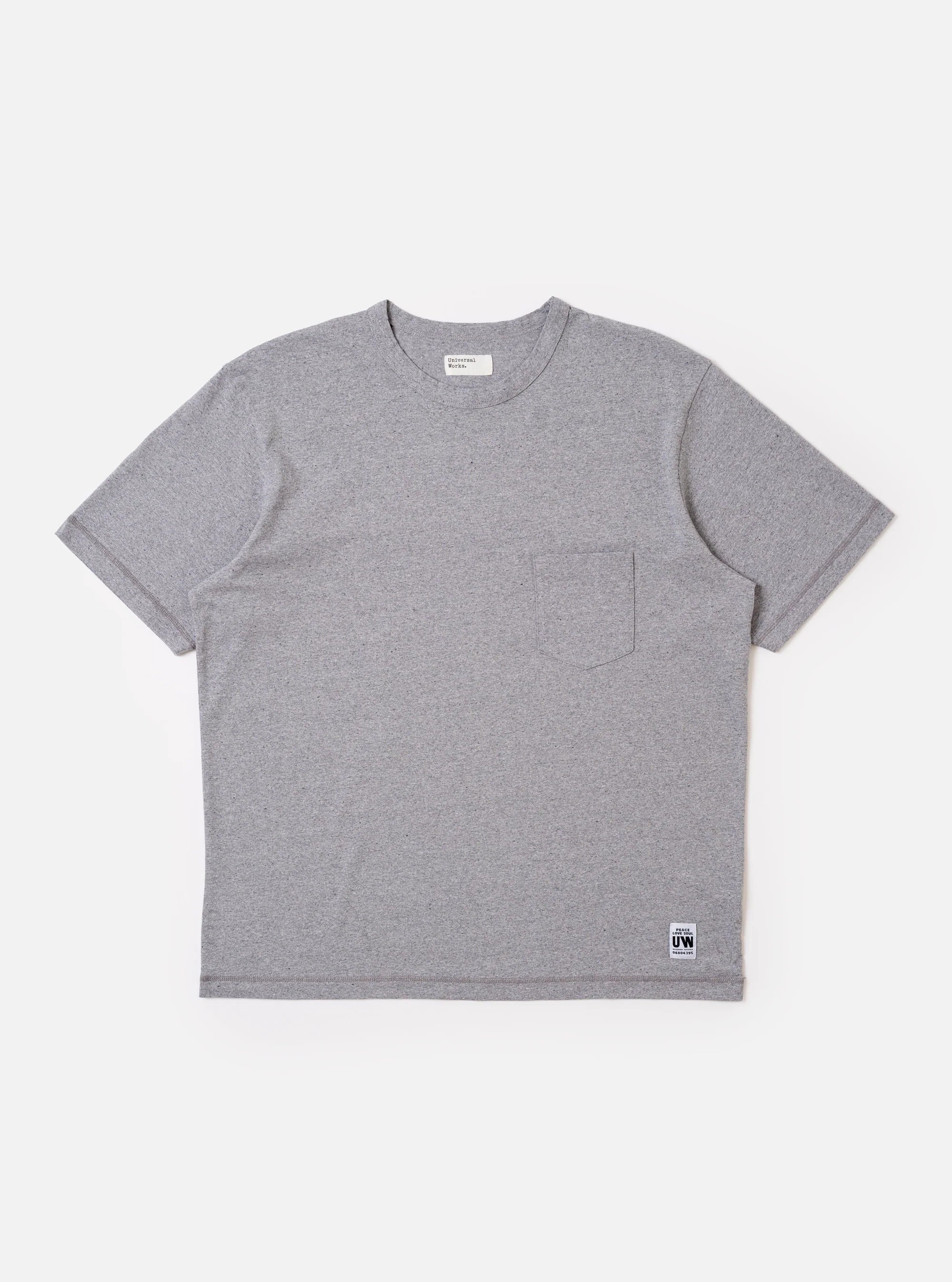 34412 CORE POCKET TEE RECYCLED BIO JERSEY GREY MARL