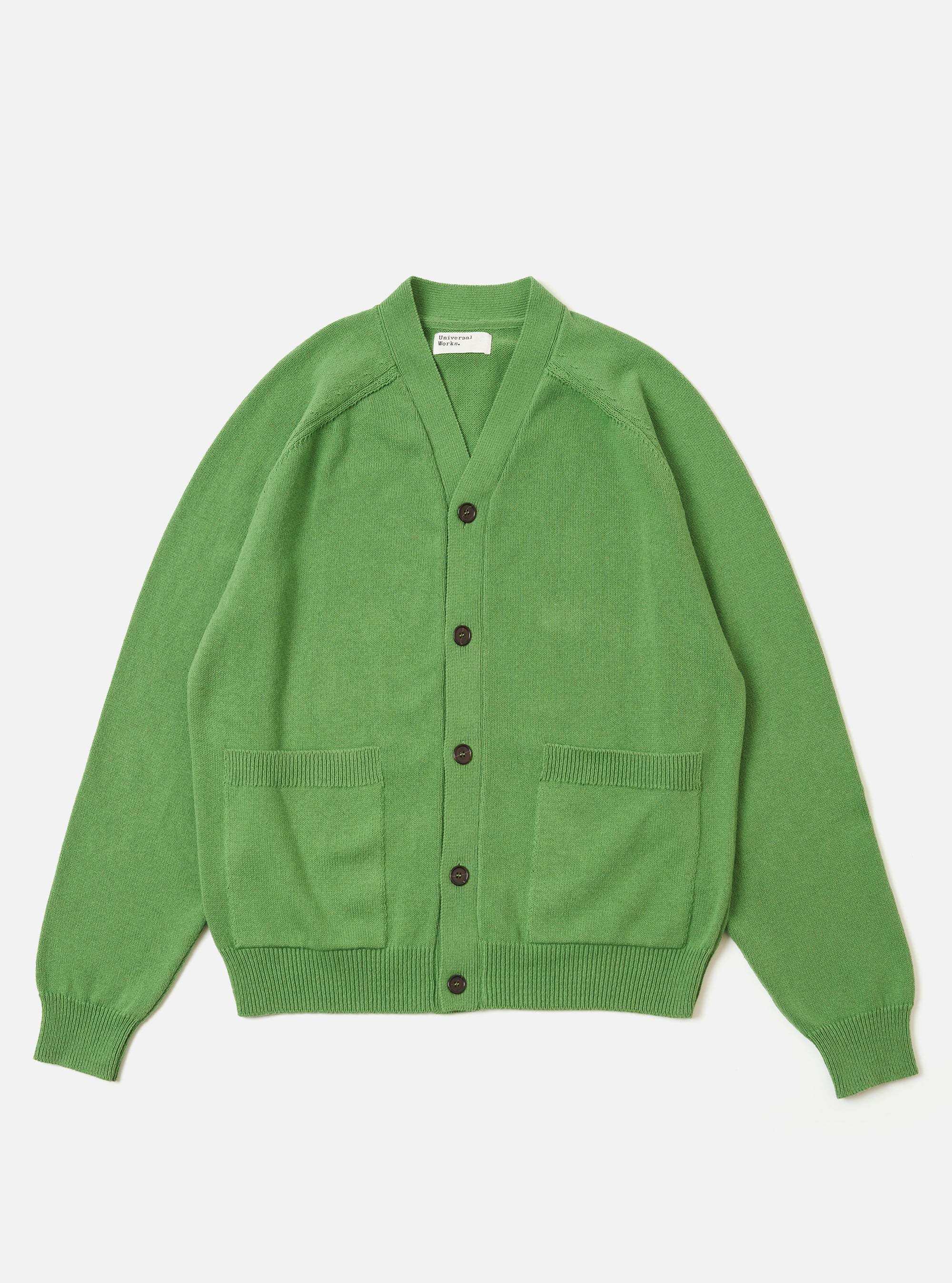 POCKET DAVID CARDIGAN ECO COTTON KNIT GREEN