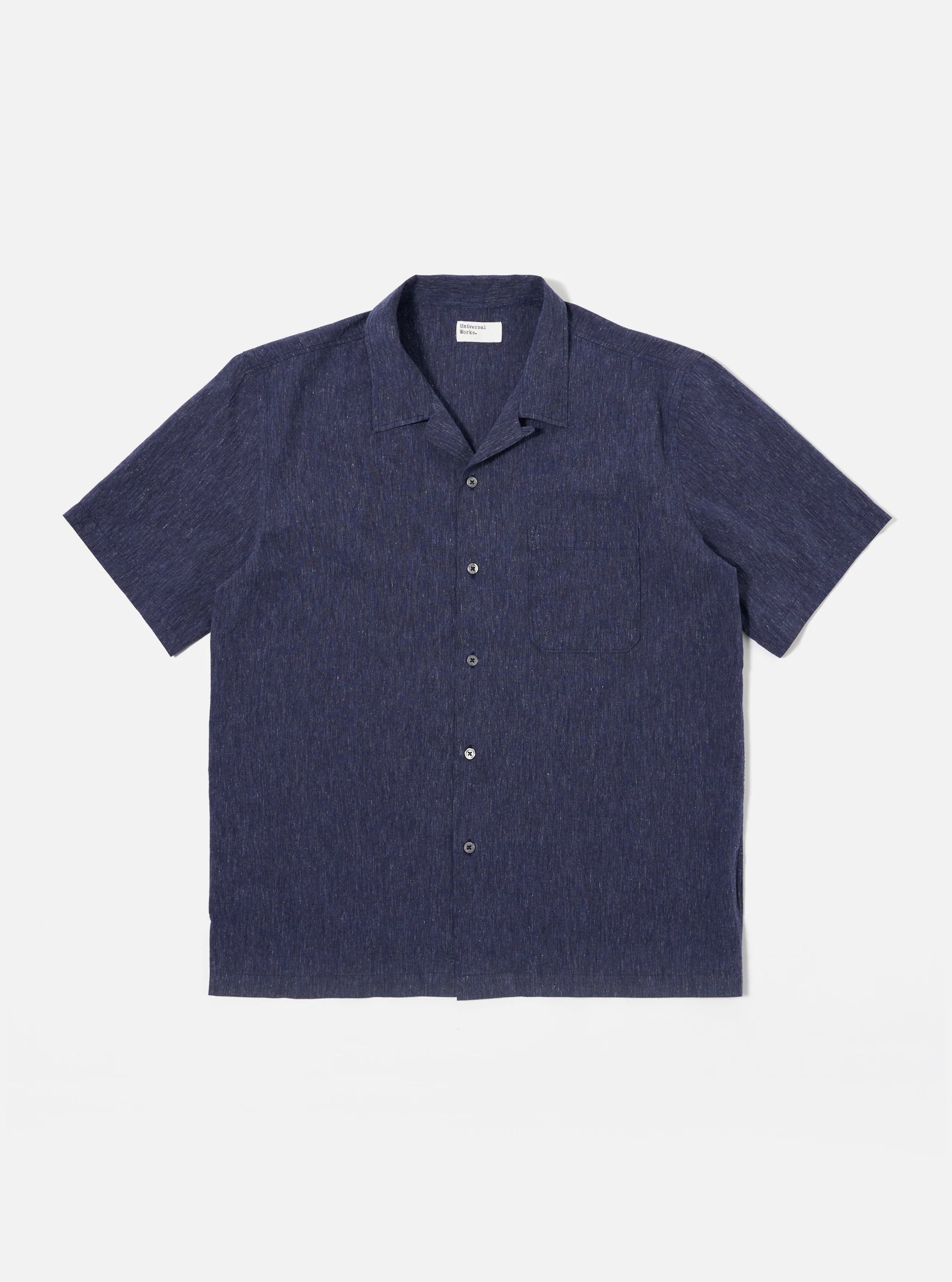 ROAD SHIRT SIDO LINEN MIX NAVY