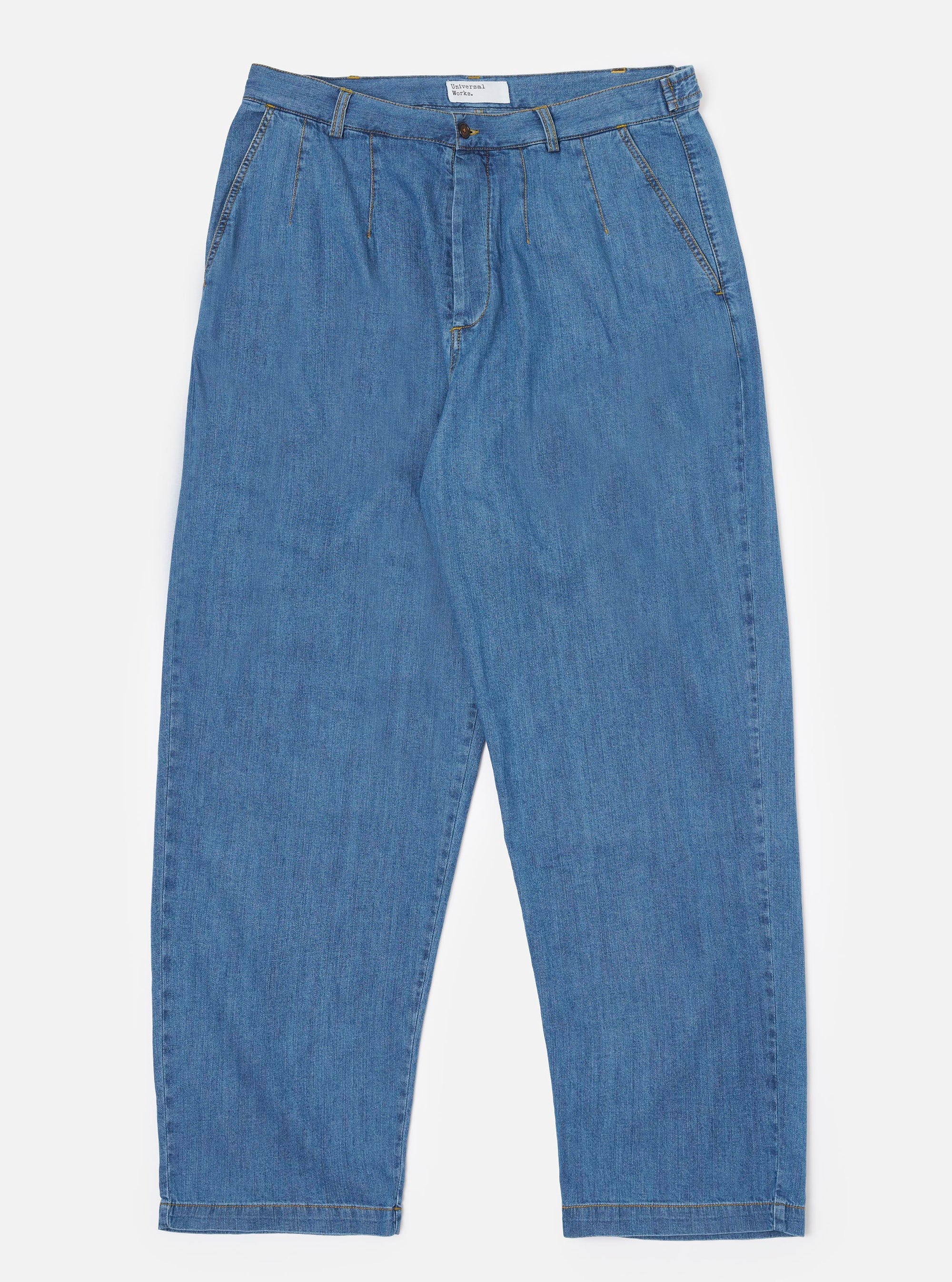 DUTCH PANT 8OZ SLUB DENIM WASHED INDIGO