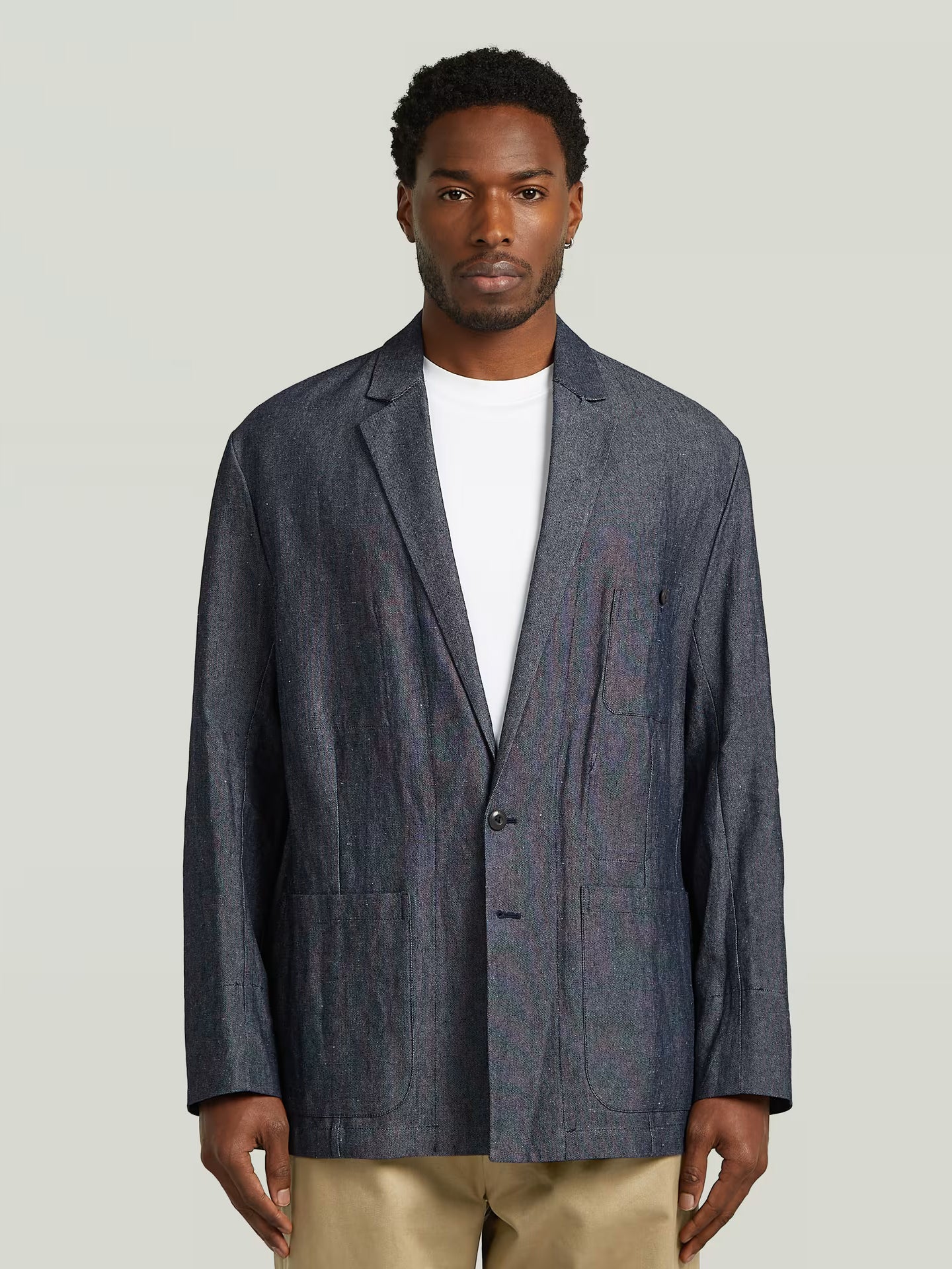 G-S006 LINEN WORKER BLAZER