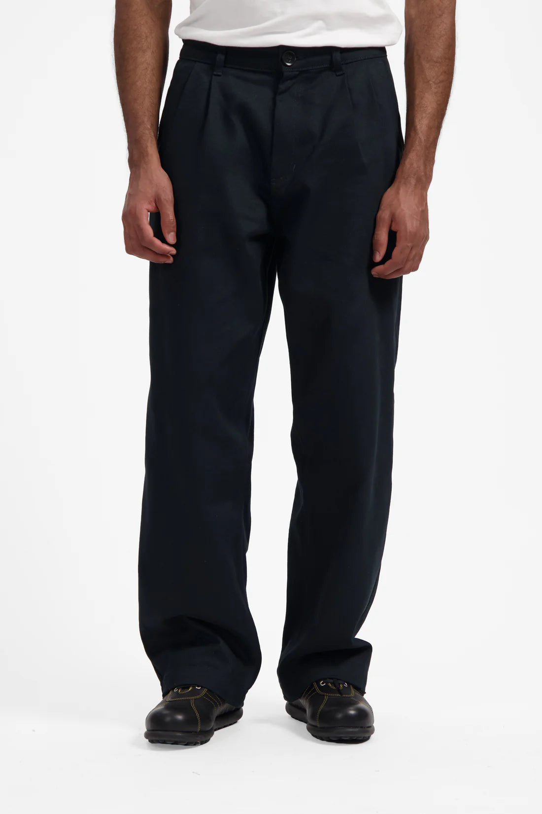 WIDE FIT PANTS NAVY