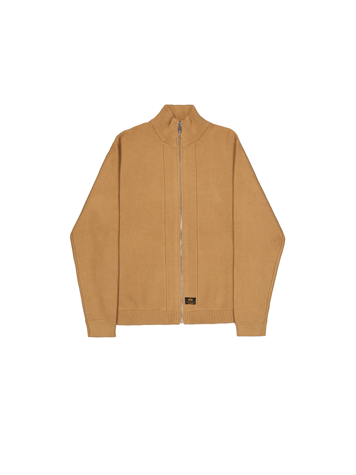 KNITTED ZIP JACKET KHAKI